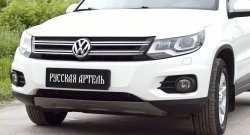 549 р. Реснички на фары RA Volkswagen Tiguan NF рестайлинг (2011-2017) (Неокрашенные)  с доставкой в г. Тольятти. Увеличить фотографию 6