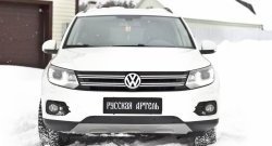 1 199 р. Зимняя заглушка решетки переднего бампера (Track & Field) РА Volkswagen Tiguan NF рестайлинг (2011-2017)  с доставкой в г. Тольятти. Увеличить фотографию 3