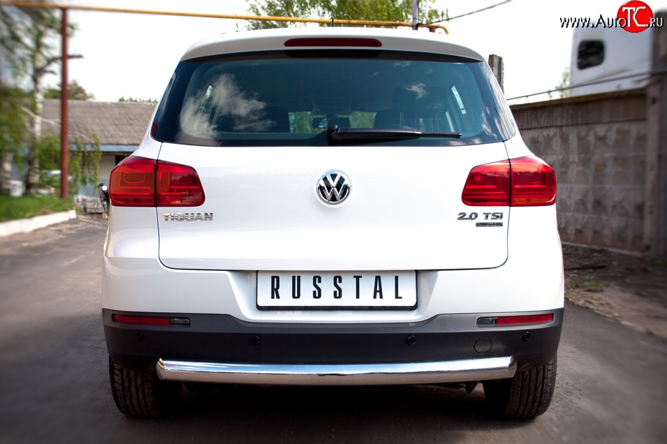 18 999 р. Защита заднего бампера (Ø76 мм, нержавейка,Track & Field) SLITKOFF Volkswagen Tiguan NF рестайлинг (2011-2017)  с доставкой в г. Тольятти