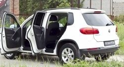 2 459 р. Накладки порожков салона RA Volkswagen Tiguan NF рестайлинг (2011-2017) (Комплект (передние+задние))  с доставкой в г. Тольятти. Увеличить фотографию 2