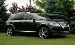 9 649 р. Накладки на колёсные арки CT Volkswagen Touareg GP рестайлинг (2006-2010) (Неокрашенные)  с доставкой в г. Тольятти. Увеличить фотографию 2