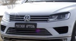 879 р. Реснички на фары RA Volkswagen Touareg NF рестайлинг (2014-2018) (Неокрашенные)  с доставкой в г. Тольятти. Увеличить фотографию 4