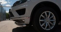 21 449 р. Одинарная защита переднего бампера диаметром 63 мм SLITKOFF Volkswagen Touareg NF рестайлинг (2014-2018)  с доставкой в г. Тольятти. Увеличить фотографию 3