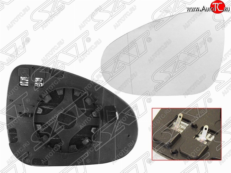 1 369 р. Правый зеркальный элемент зеркала заднего вида SAT (с подогревом) Volkswagen Touareg NF рестайлинг (2014-2018)  с доставкой в г. Тольятти