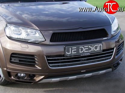 8 149 р. Решётка радиатора Je Design 7P Volkswagen Touareg NF дорестайлинг (2010-2014) (Неокрашенная)  с доставкой в г. Тольятти