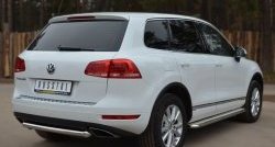 15 249 р. Одинарная защита заднего бампера из трубы диаметром 63 мм SLITKOFF Volkswagen Touareg NF дорестайлинг (2010-2014)  с доставкой в г. Тольятти. Увеличить фотографию 4