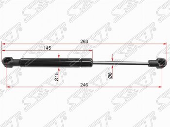 Газовый упор капота SAT Volvo S80 TS седан дорестайлинг (1998-2003)