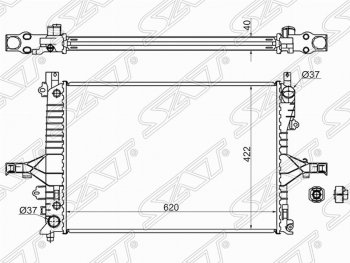 Радиатор двигателя SAT (трубчатый, МКПП/АКПП) Volvo S80 TS седан дорестайлинг (1998-2003)