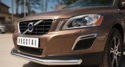 16 499 р. Одинарная защита переднего бампера диаметром 63 мм SLITKOFF Volvo XC60  дорестайлинг (2008-2013)  с доставкой в г. Тольятти. Увеличить фотографию 2