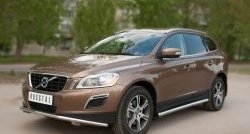 13 849 р. Защита порогов из круглой трубы диаметром 63 мм Russtal Volvo XC60  рестайлинг (2013-2017) (Защита порогов с со скосами на торцах (вариант 1))  с доставкой в г. Тольятти. Увеличить фотографию 8