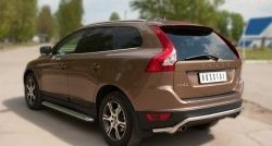 15 249 р. Защита заднего бампера из фигурной трубы диаметром 42 мм SLITKOFF  Volvo XC60 (2008-2013)  дорестайлинг  с доставкой в г. Тольятти. Увеличить фотографию 4