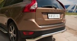 13 999 р. Защита заднего бампера (Ø63 мм волна, нержавейка) SLITKOFF Volvo XC60  дорестайлинг (2008-2013)  с доставкой в г. Тольятти. Увеличить фотографию 6