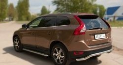 13 999 р. Защита заднего бампера (Ø63 мм волна, нержавейка) SLITKOFF Volvo XC60  дорестайлинг (2008-2013)  с доставкой в г. Тольятти. Увеличить фотографию 8