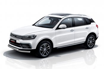 Защита переднего бампера Slitkoff (двойная, d57/57) Zotye Coupa B11F (2019-2021)