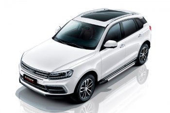 10 699 р. Пороги алюминиевые Slitkoff Zotye Coupa B11F (2019-2021) (Luxe Silver)  с доставкой в г. Тольятти. Увеличить фотографию 2